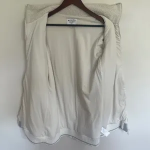 Athleta Tugga Coat Womens Medium Cream Sherpa‎ Fleece Full Zip Jacket Long thumbnail 7