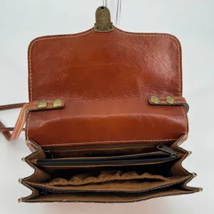 Patricia Nash Brown Tooled Leather Lanza Crossbody Bag & Clutch thumbnail 7