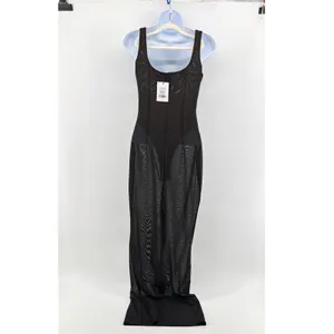Showpo Laney Mesh Sweetheart Neck Maxi Dress Black Bustier Bodycon NWT US 4 AU 8 thumbnail 8