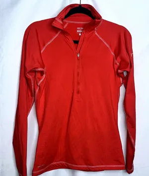 Nike Pro Womens Size Large Pink Dri Fit 1/2 Zip Long Sleeve Jacket thumbnail 1