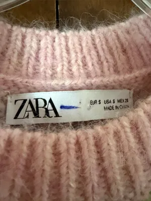 Zara Pastel Striped Cable Knit Cropped Sweater Vest Striped Wool. Size S thumbnail 3
