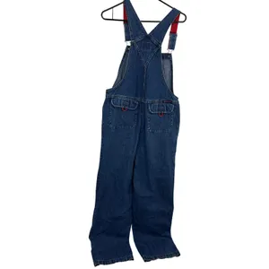 B.U.M. Equipment Overalls Womens Size Medium Blue Denim Red Mesh Straps Vintage thumbnail 7