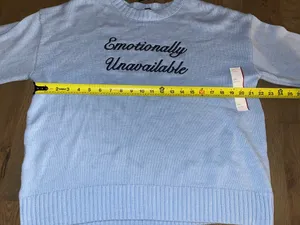 NWT Wild Fable Emotionally Unavailable Sweater Light Blue XXL thumbnail 5