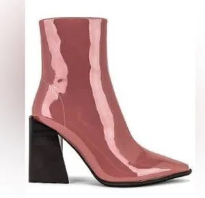 Jeffrey Campbell LA Siren Bootie Dark Rose Patent Ankle Boots Size 7 thumbnail 1