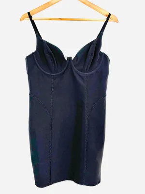 For love and lemons NWT Black Corset Seamed Bodycon Mini Dress. Size large. thumbnail 2