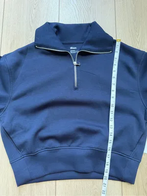 Old Navy Sport Bounce Fleece Women's Navy Half-Zip Pullover Sweatshirt NWT XS thumbnail 10