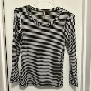 Free with any order stripped long sleeve Gray thumbnail 2