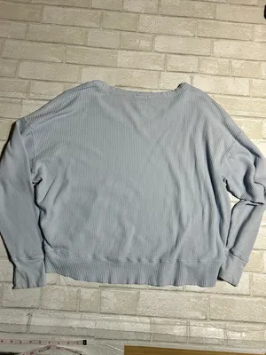 Offline oversized Women's Waffle Knit Top Size small Blue thumbnail 2