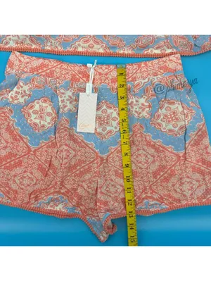 Candies Vintage Y2K Summer Boho Two Piece Juniors Top & Shorts 100% Rayon Size L thumbnail 7