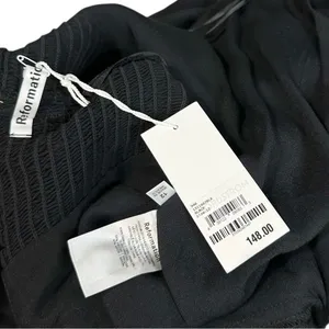 REFORMATION Reign Top, Black,12 (US) thumbnail 10