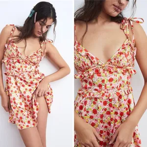 For Love And Lemons Painterly Floral Mini Dress Size Small thumbnail 3