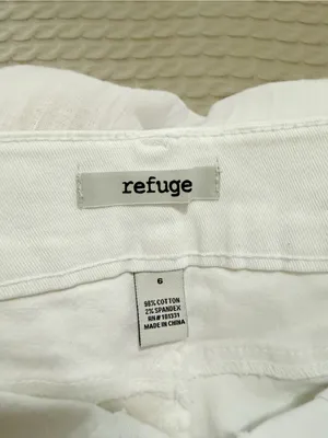 refuge White High-Rise Denim Shorts thumbnail 3