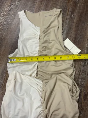 NWT Abercrombie & Fitch Bodycon Cinched Asymmetrical Ruched Midi Dress Small thumbnail 8