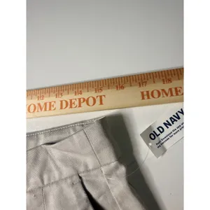 NWT Old Navy Extra High Rise Tailored Shorts Khaki Ivory Cream Size M Preppy thumbnail 9