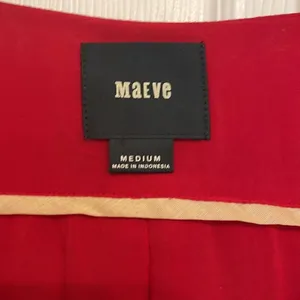 Anthropologie Maeve Red Rayon Popover Blouse thumbnail 2