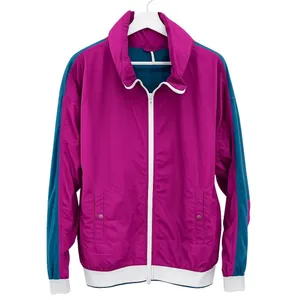 Free People L Large Jacket Windbreaker Highline Bomber Color Block Long Sleeve thumbnail 2