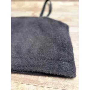 Gymshark x Whitney Simmons Eyelash Knit Bandeau Black Size XL Bra Fuzzy Top thumbnail 4