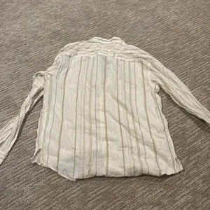Zara Cream Striped Button-Up Blouse thumbnail 2