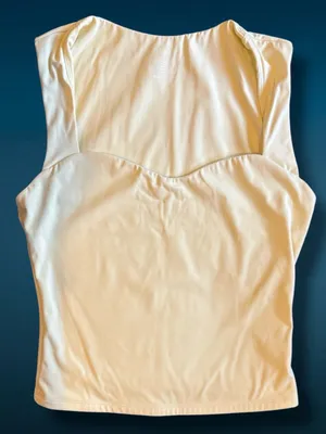Cider Butter Cream Sweetheart Neckline Fitted Stretch Tank Top Size M thumbnail 2