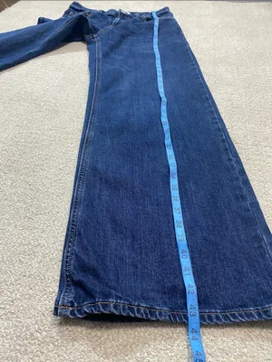 Mango Deep Indigo Wide-Leg Jeans Size 4 100% Cotton thumbnail 14