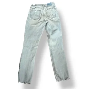 Abercrombie & Fitch Simone High Rise Slim Jeans Distressed Light Wash Raw Hem 25 thumbnail 9