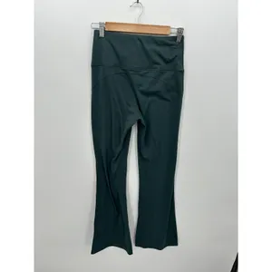 Quince Women High Waisted Flare Leggings Forest Green Size S Athleisure Yoga thumbnail 2
