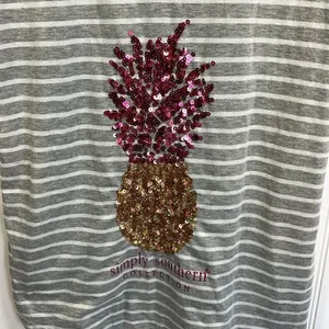 Simply Southern striped pineapple t-shirt thumbnail 2