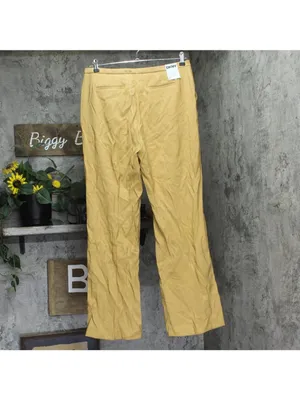 DKNY Womens High-Rise Sueded Side Pocket Canvas Pants UE5P8047 Whiskey Brown 12 thumbnail 2