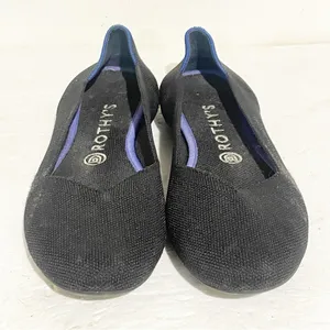 ROTHY'S Size 9.5 Black Classic Round Toe Knitted Ballet Flats thumbnail 2