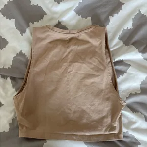 Zara Beige Sleeveless Crop Top thumbnail 3