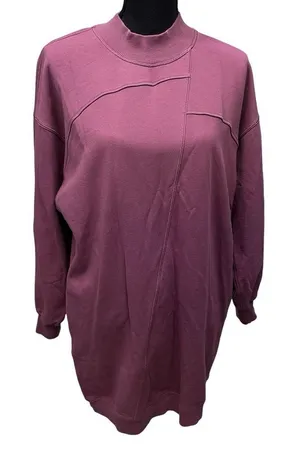 Lululemon Broken‎ Beats Sweatshirt Sweater Dress Size Medium Plumful Mauve thumbnail 1