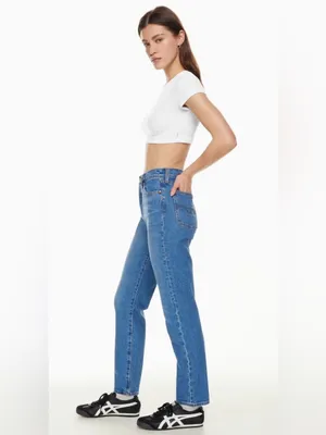 Levi’s NWT Wedgie Straight Leg High-Rise Jeans in Blue Size 32 thumbnail 2