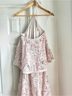 Elliatt Valencia Lace Tiered Halter Maxi Dress thumbnail 11