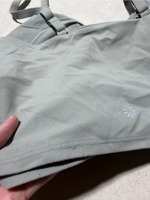 Athleta Ruched Front sports bra Green medium thumbnail 6