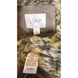 Vintage 2000s J.Jill Brown Faux Fur Lined Coat Jacket Size L thumbnail 9
