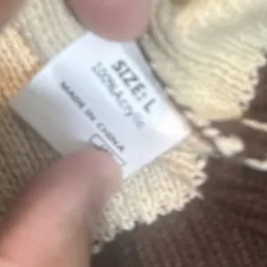Dokotoo NWT Beige/Brown Striped Collared Button Neck Knit Pullover Sweater L Size L thumbnail 7