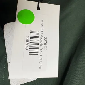 INCLAN STUDIO Magnolia‎ Top Hunter Green Long Sleeve V Neck Size L thumbnail 3