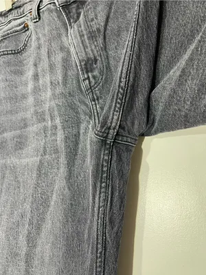 Abercrombie & fitch black/grey the 90’s relaxed Jean high rise size 14 thumbnail 8
