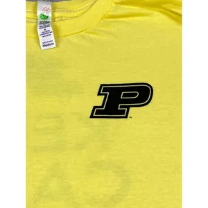 Purdue Keep Calm and Boiler Up T-Shirt Womens Medium Yellow Graphic Pullover thumbnail 2