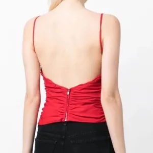 Reformation Tiana top in lipstick red thumbnail 2