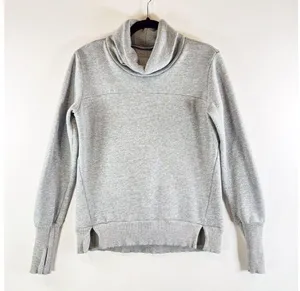ALO Yoga Women Sweatshirt Gray Haze Turtle Neck Pullover Thumbhole Cozy Small thumbnail 2