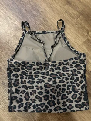 Abercrombie Athletics YPB Tank SculptLUX Square Neck, Cheetah Print thumbnail 2