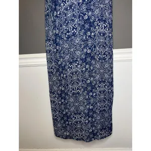 Lulus Dress Womens Medium Blue Paisley Slip Maxi Backless Strappy Sundress thumbnail 3