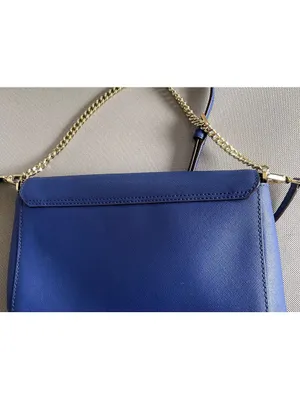 Kate Spade 2 way Saffiano Leather Purple - Blue Handbag Laurel Way Greer NWOT thumbnail 2