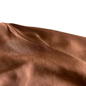 By Anthropologie Women’s Long Bell Sleeve Cowl Neck Satin Brown Mini Dress XS thumbnail 9