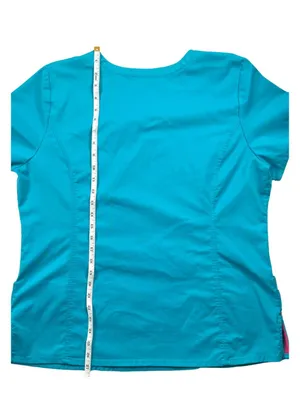 Beyond Scrubs XL Teal Blue Stretch V-Neck Scrub Top Nurse Medical Uniform thumbnail 3