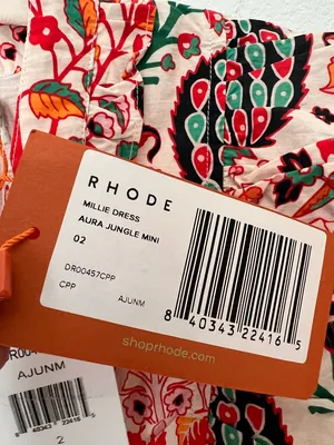 NWT Rhode Millie Mini‎ Dress Aura Jungle Print 100% Organic Cotton Size 2 thumbnail 11