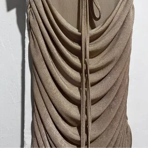 ETIQUETTE halter cross ruched mini dress size large New : Box LO3: thumbnail 4