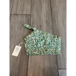 Hyacinth House Green Floral Gina Crop Top One Shoulder Tuckernuck Womens 2XS NWT thumbnail 4