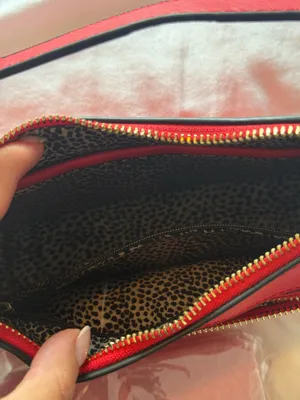 red purse with wallet and straps thumbnail 8